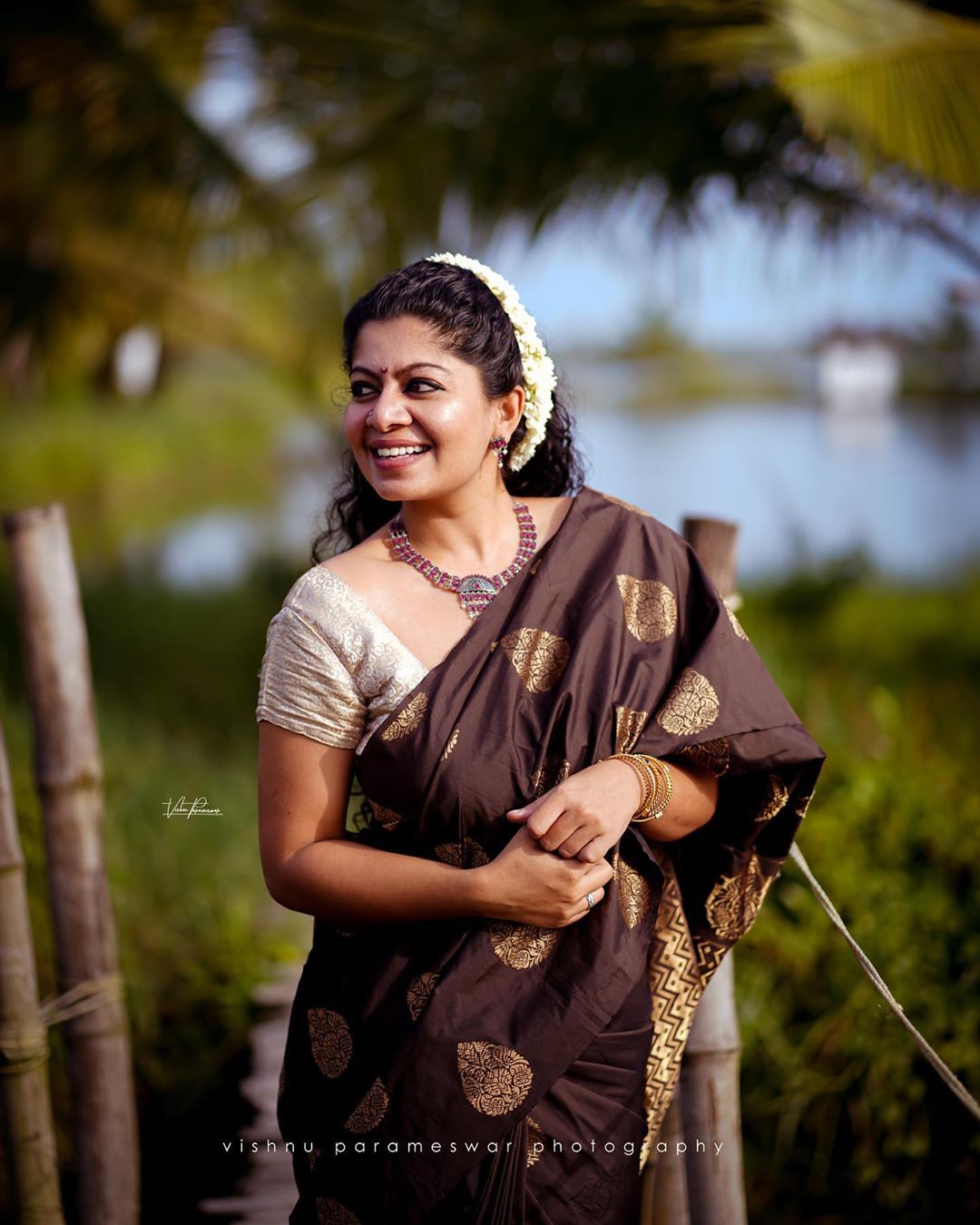 South indian actress Gilu Joseph- Beautiful Saree Images