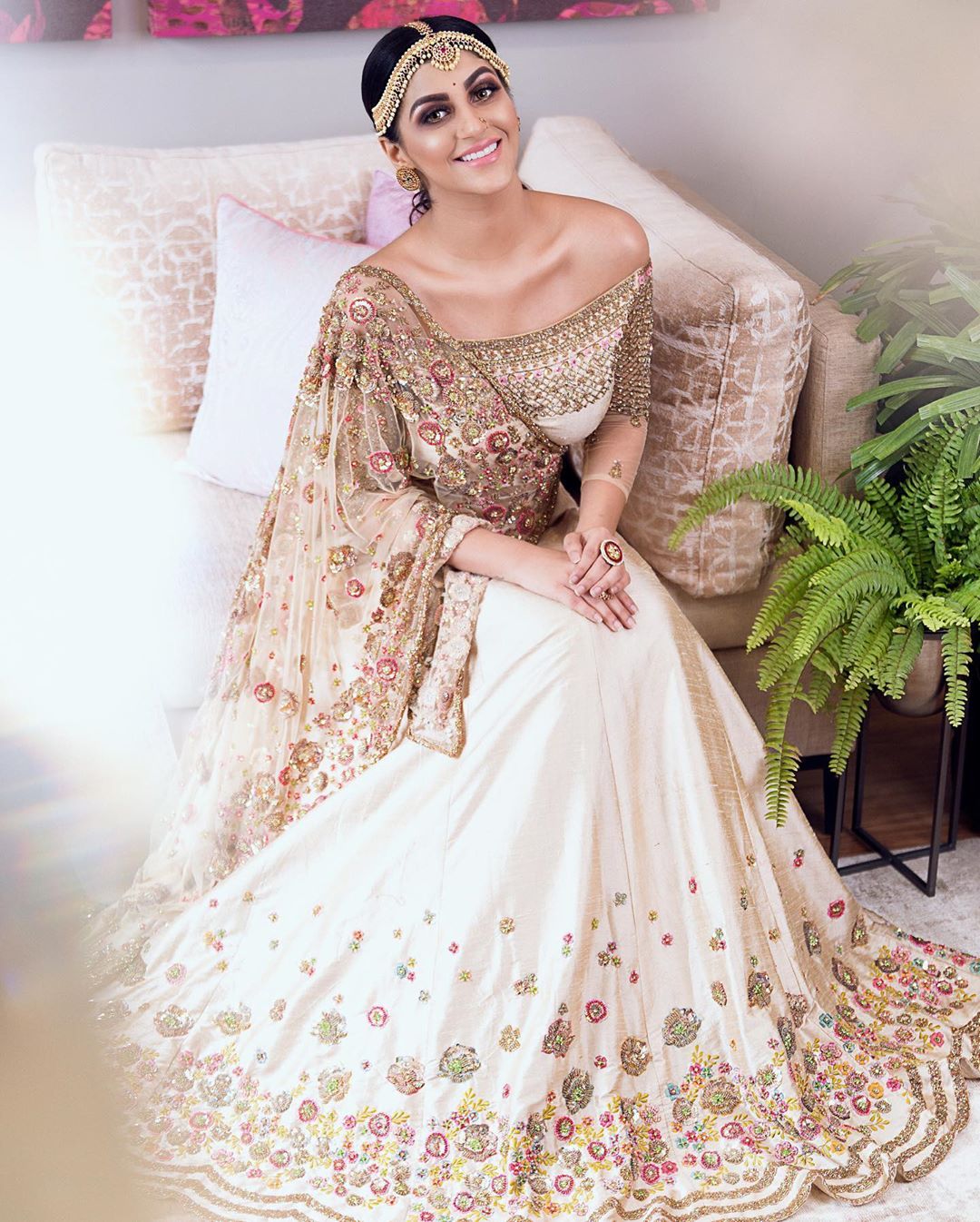 yashika aannand in wedding dress looking very hot