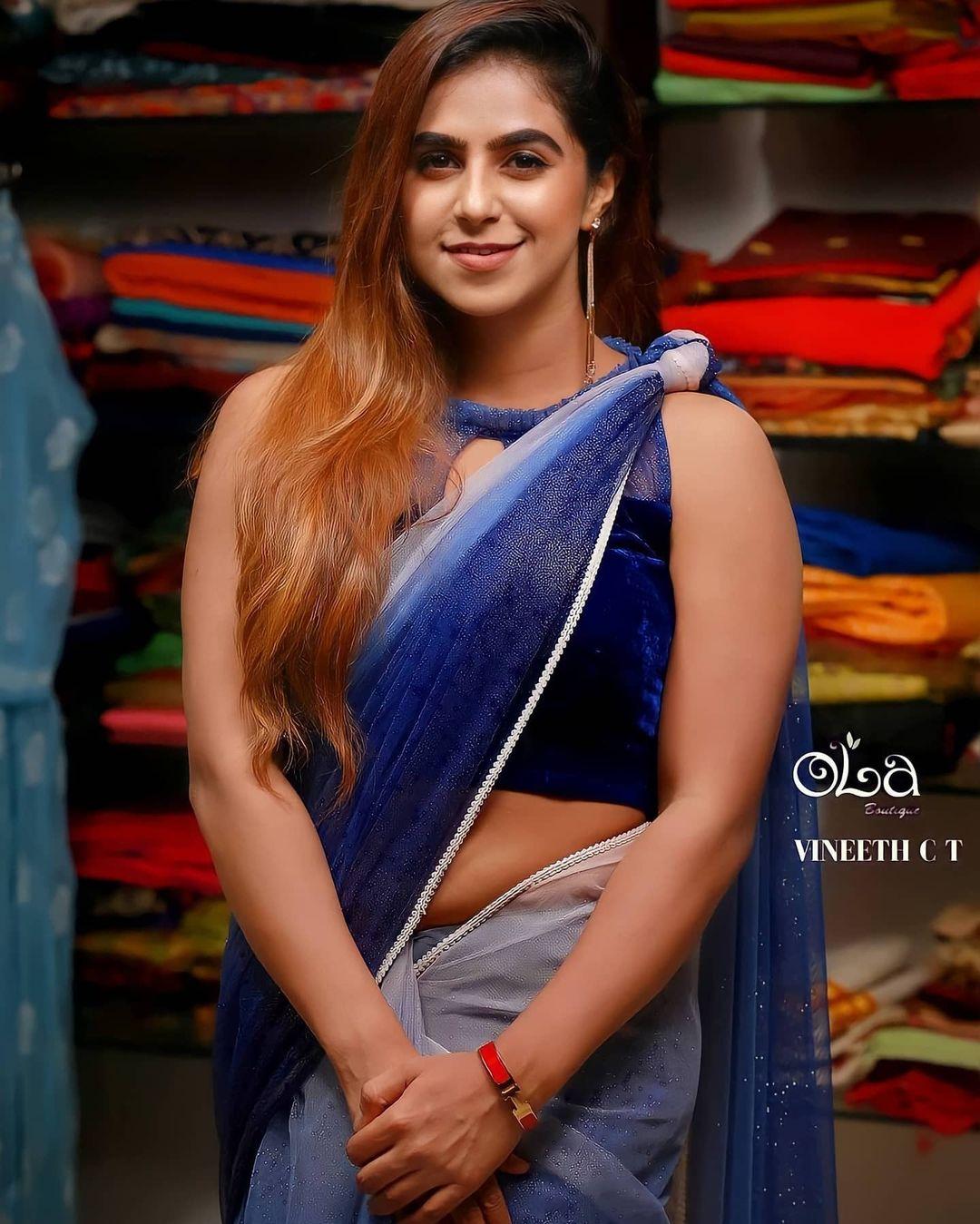 Star magic fame photo gallery | Jaseela parveen hot and sexy photoshoot in saree