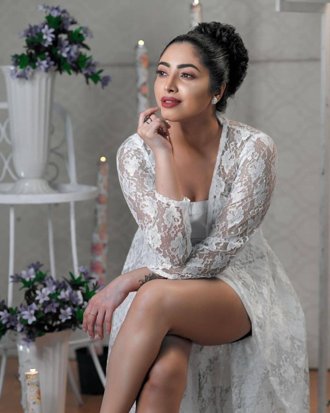 White dress hot and sexy stills | Ameya Mathew looking very glamorous photos