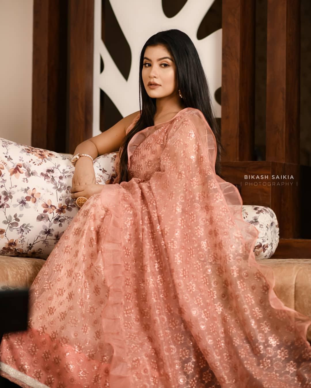 Amrita Gogoi in saree hot photos gallery | Assamese actress Amrita Gogoi looking very glamorous and spicy Photos
