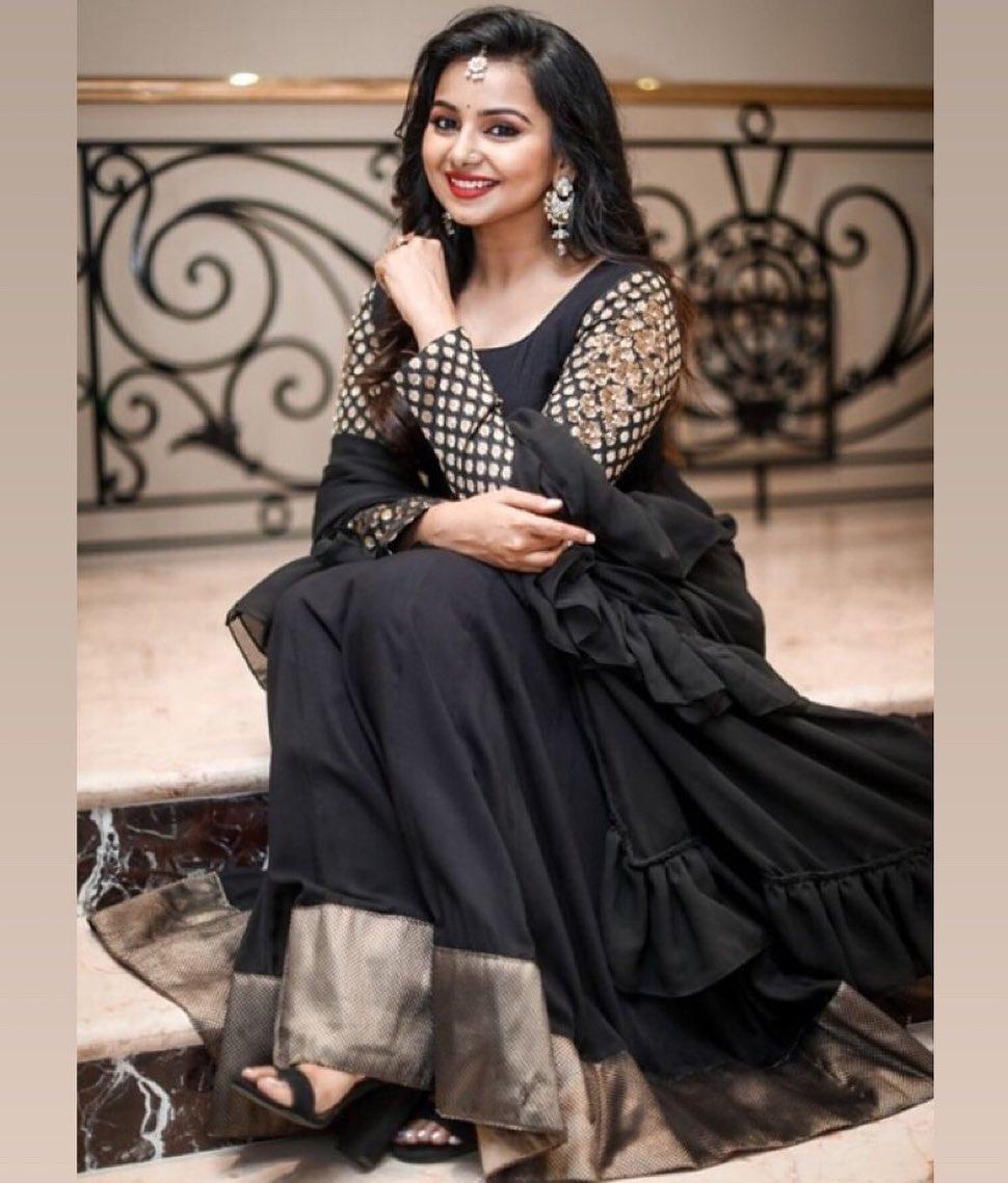 Mrudula murali in black dress hot and sexy photoshoot | Mrudula murali exposing hot photos