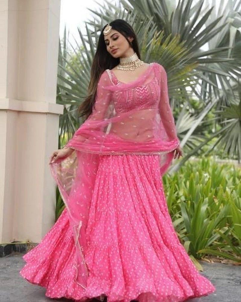 Bridal design dress photos | mouni roy latest fashion trend photos
