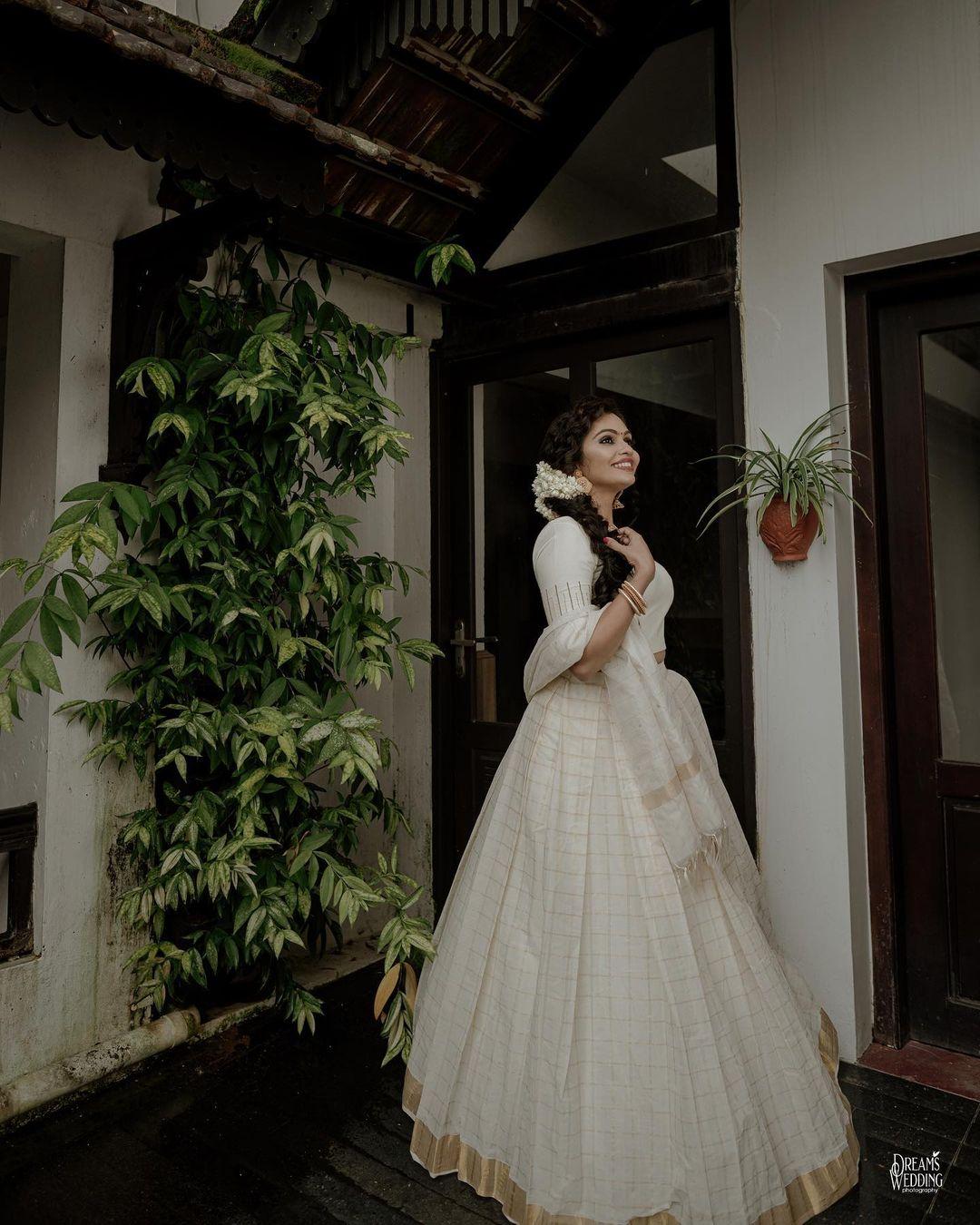 Kerala style set saree hot photos gallery | Tanvi Ram exclusive hot photos gallery