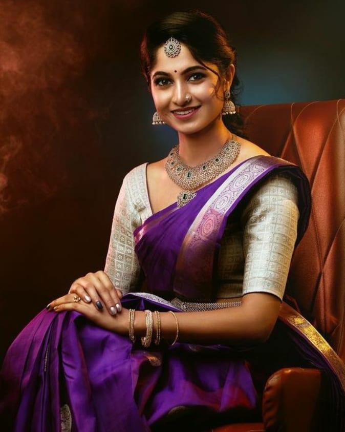 Bridal makeup hot photos gallery | Kushee Ravi in saree hot and sexy photoshoot