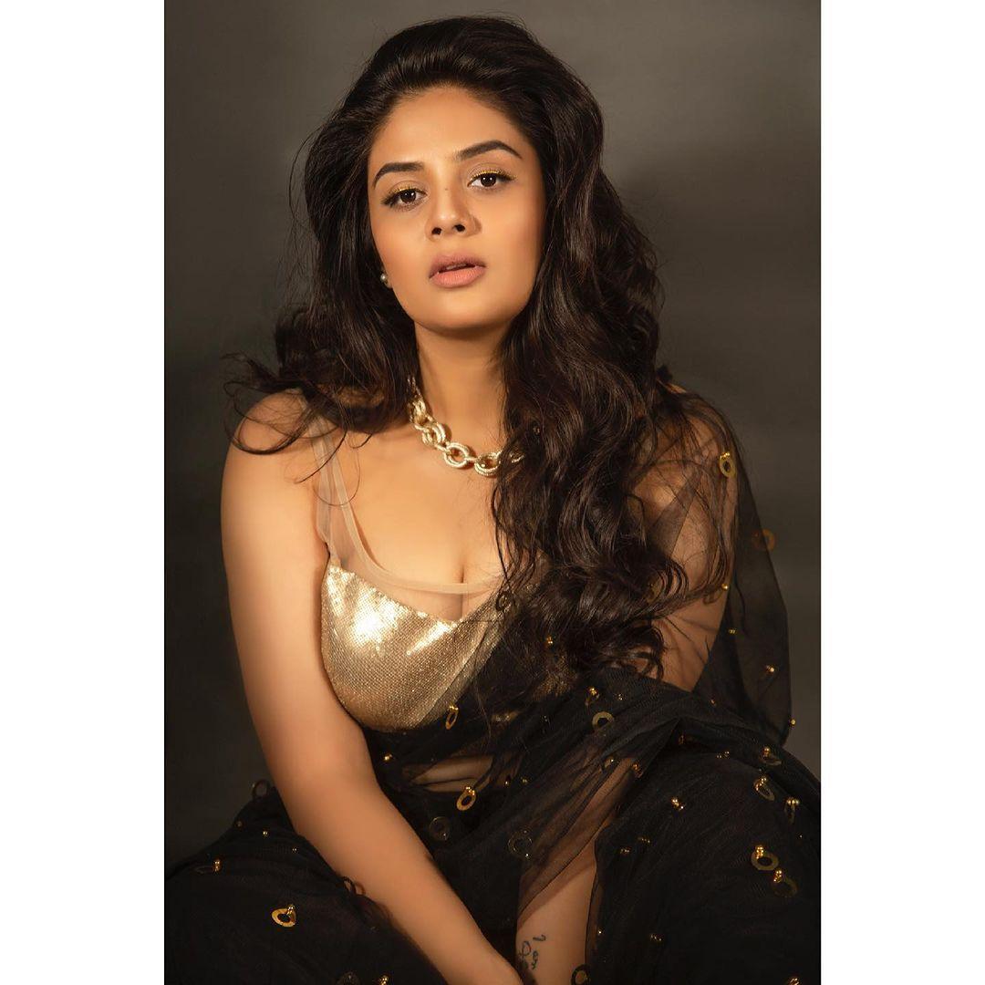Transparent saree hot photos | Sreemukhi beautiful and hot photos gallery