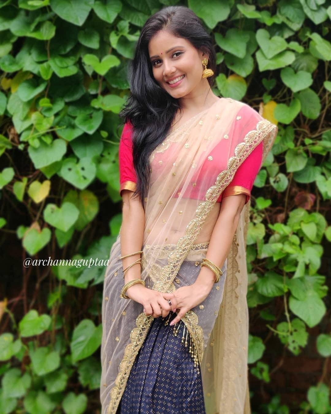 South Indian actress transparent saree photos | Archana gupta exposing hot and sexy stills