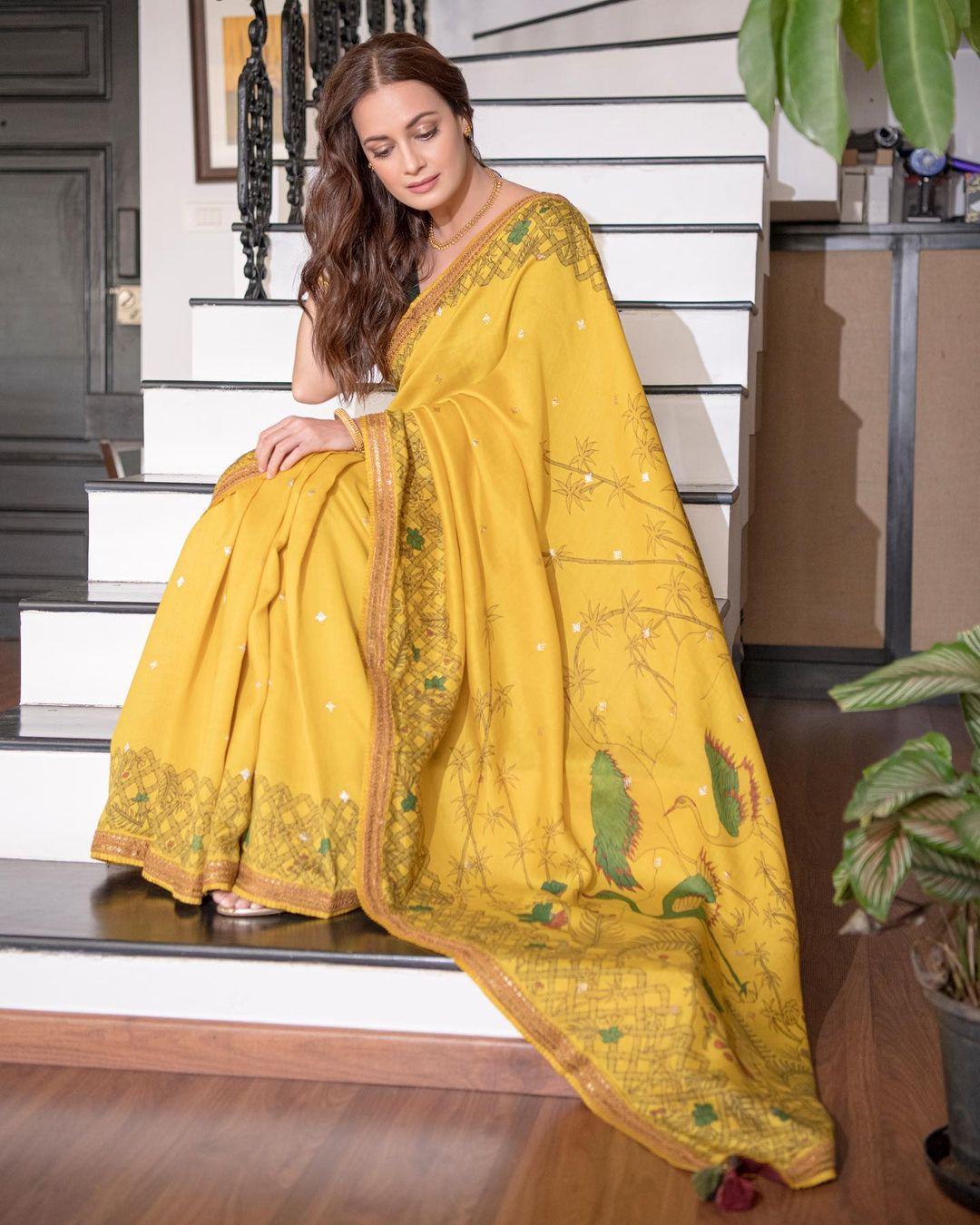 Bollywood actress in saree hot photos | Dia Mirza exclusive hot photos gallery