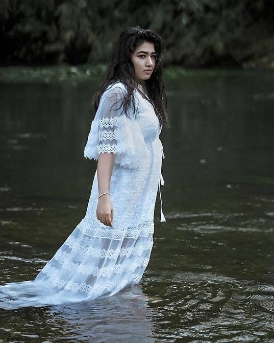 Grace Antony exclusive in white wet dress photos | latest cute and sexy stills