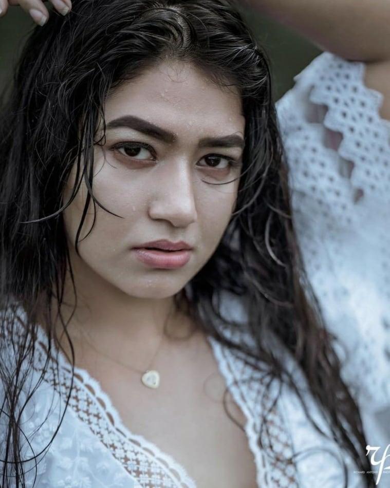 Grace Antony exclusive in white wet dress photos | hot and spicy photos gallery