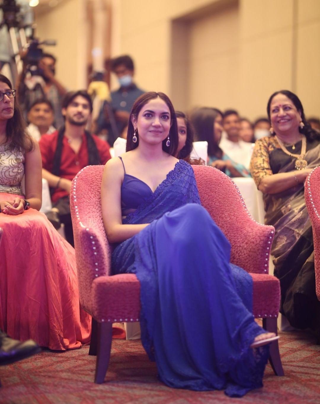 Ritu Varma in Blue transparent saree hot photos | very beautiful and glamorous pictures