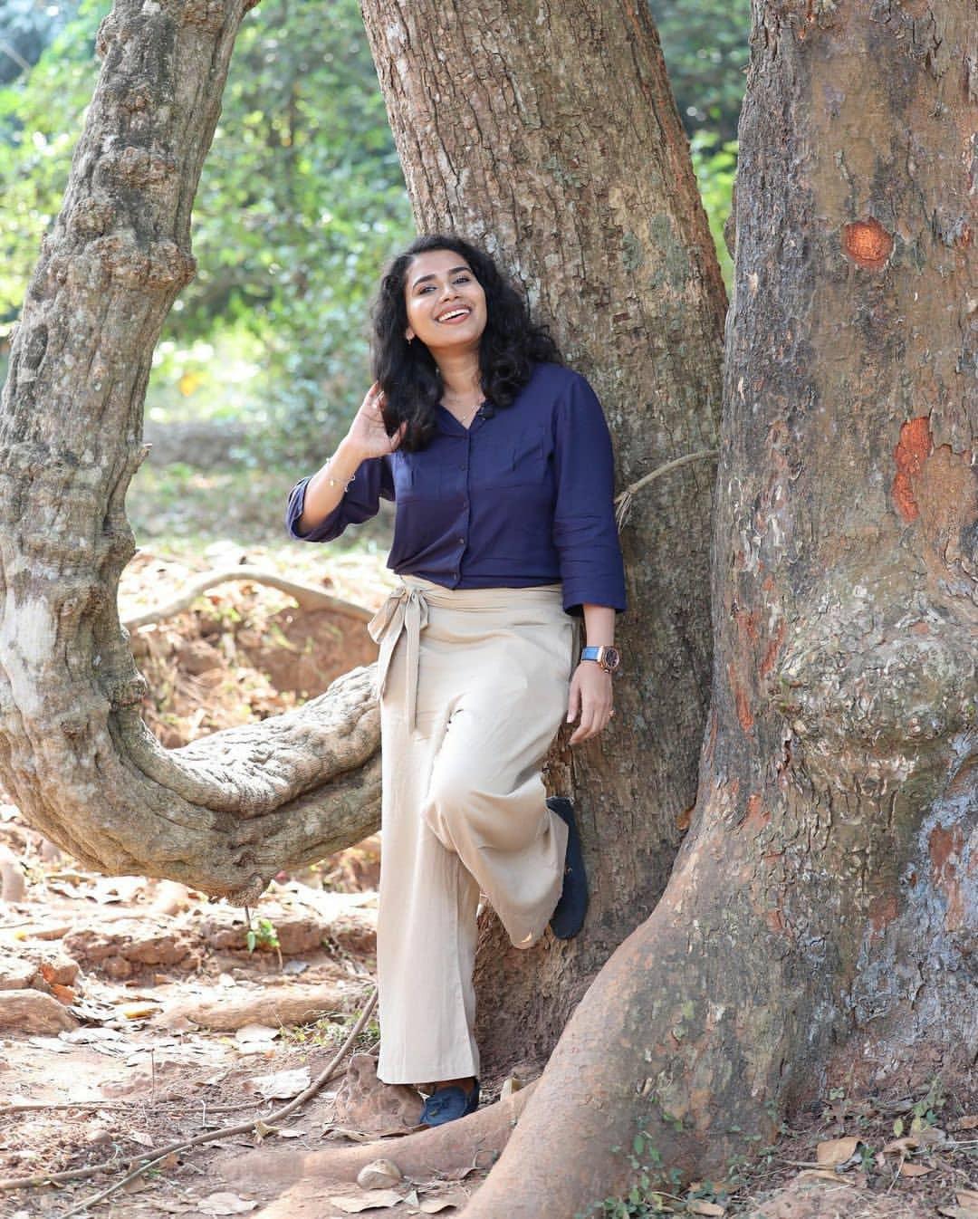 Ayyappanum Koshiyum actress Gowri Nandha looking very glamorous photos in modern dress | latest hot and sexy photoshoot