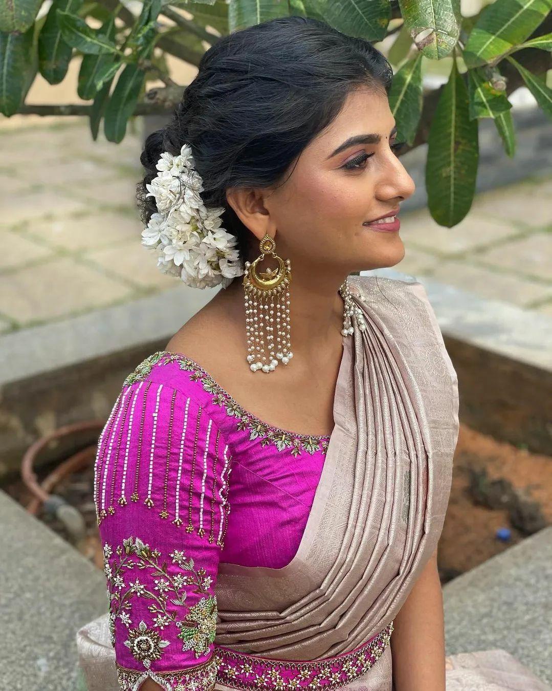 Gabriella Charlton in wedding makeup in Saree photos gallery |latest hot photos gallery
