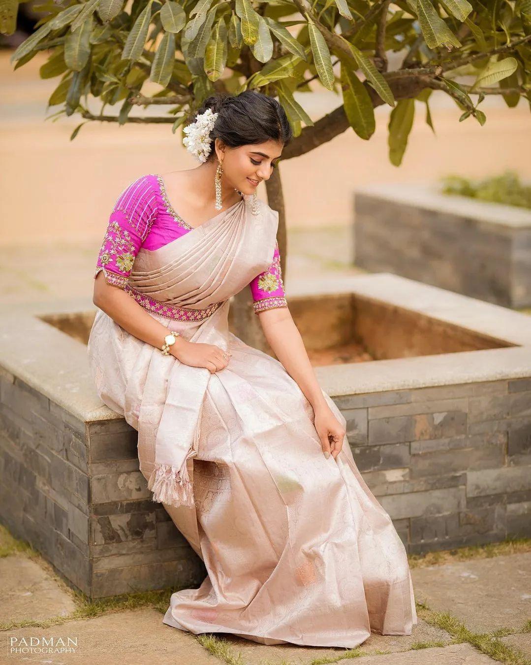 Gabriella Charlton in wedding makeup in Saree photos gallery | latest hot photos gallery