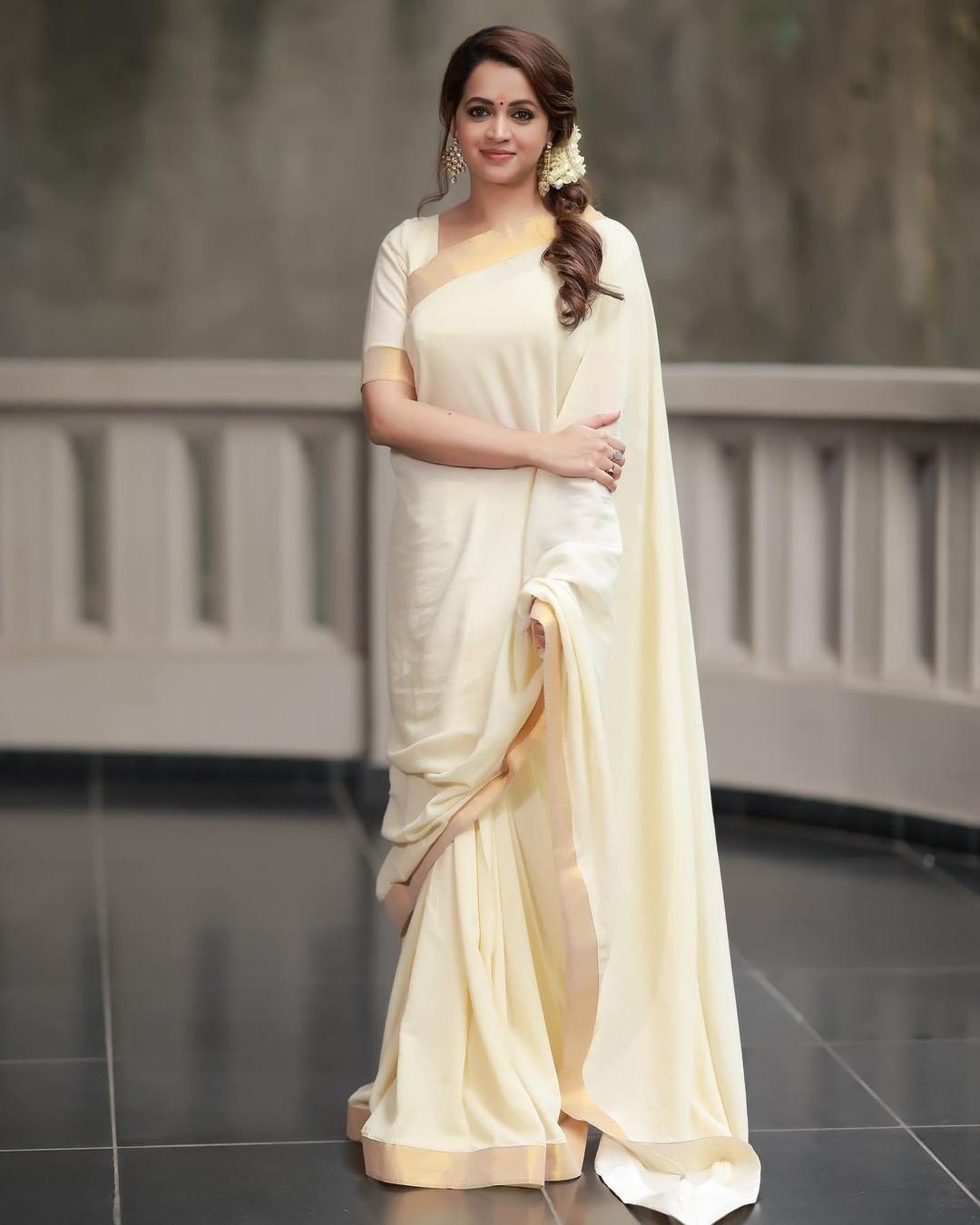 South Indian Actress Bhavana in set saree beautiful photoshoot | hot and sexy photos