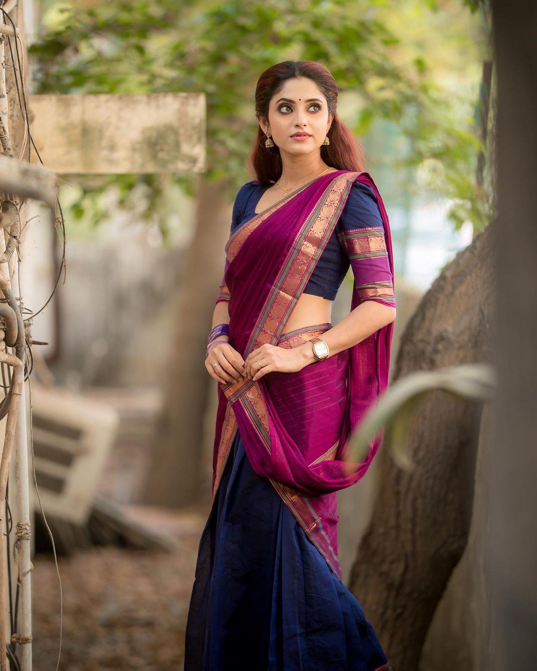 Tamil actress Ayesha in saree hot and sexy photoshoot | beautiful and sexy stills