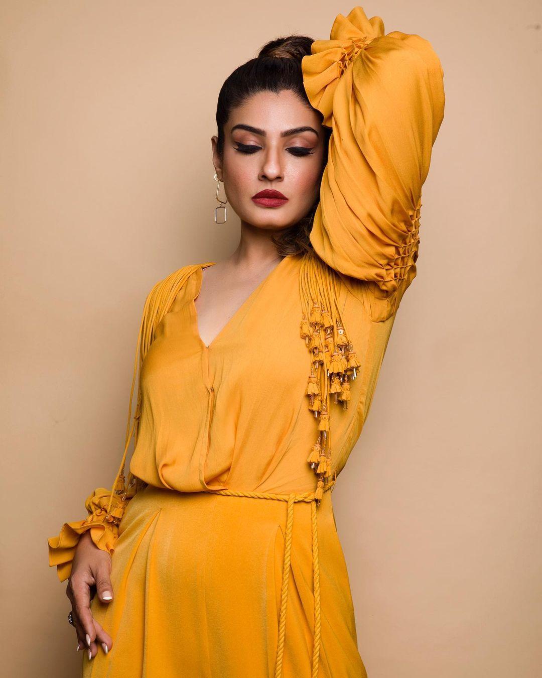 KGF 2 actress Raveena Tandon looking very glamours photos | latest hot and sexy photos