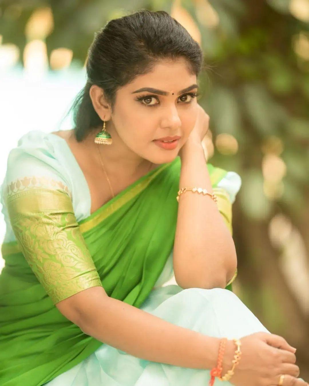 South Indian Actress Hema Rajkumar in half saree exclusive hot photos | looking very glamours and sexy photoshoot