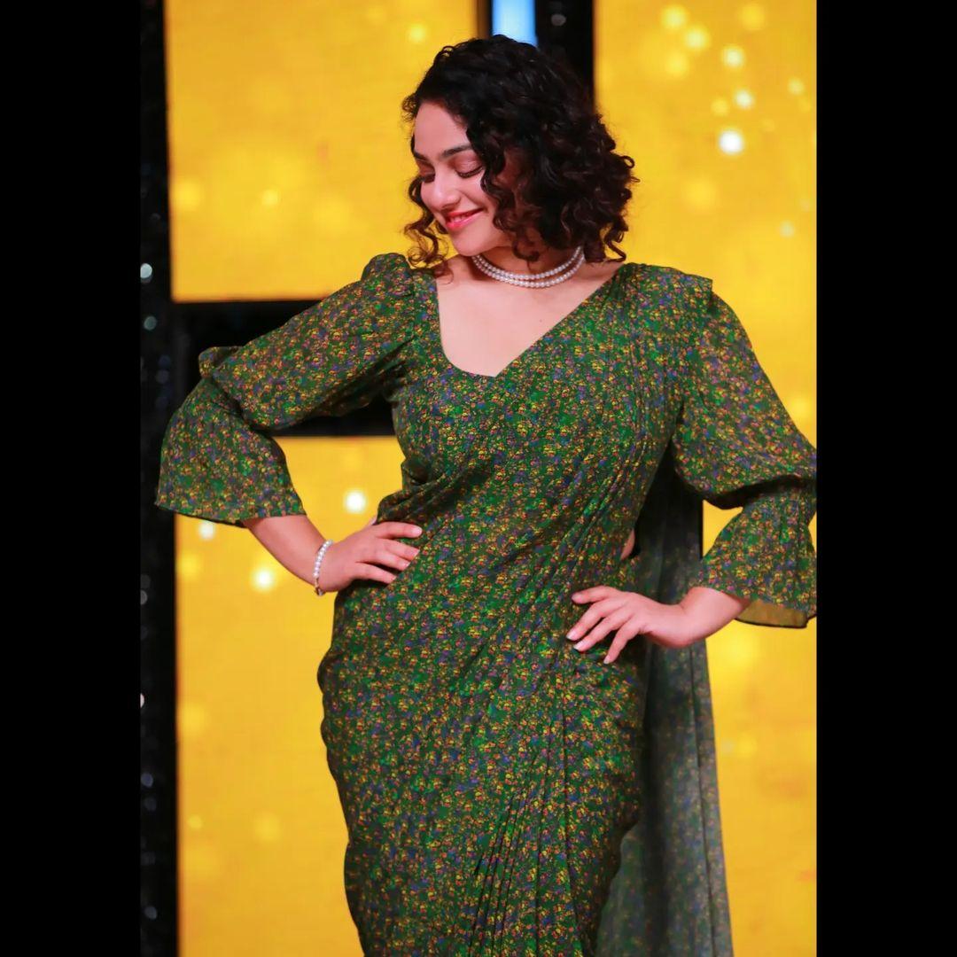 Nithya Menon in saree exposing hot photos | cute and sexy stills