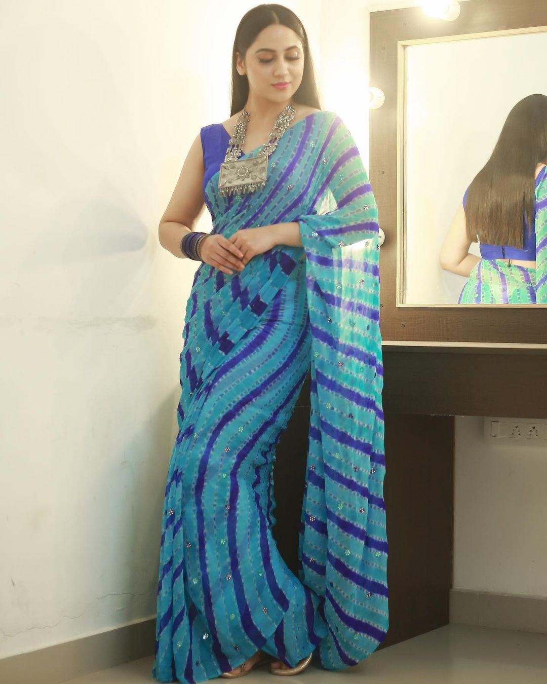Malayalam Actress Miya george in bandhani saree photos | beautiful and cute picture