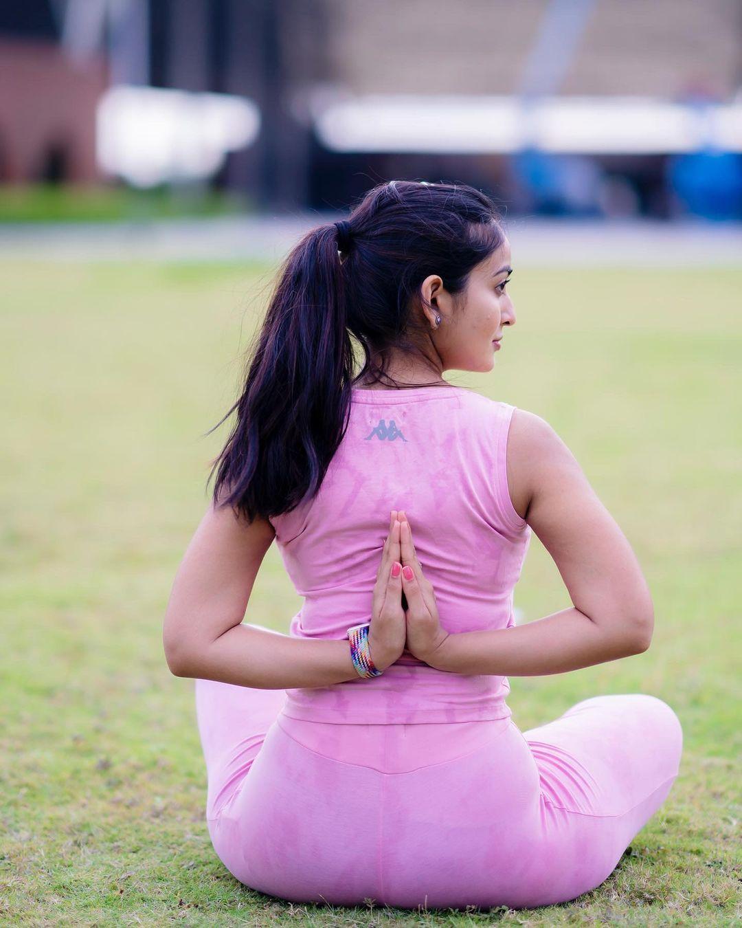 Exposing very hot photos | Ananya Nagalla in yoga poses hot photos gallery