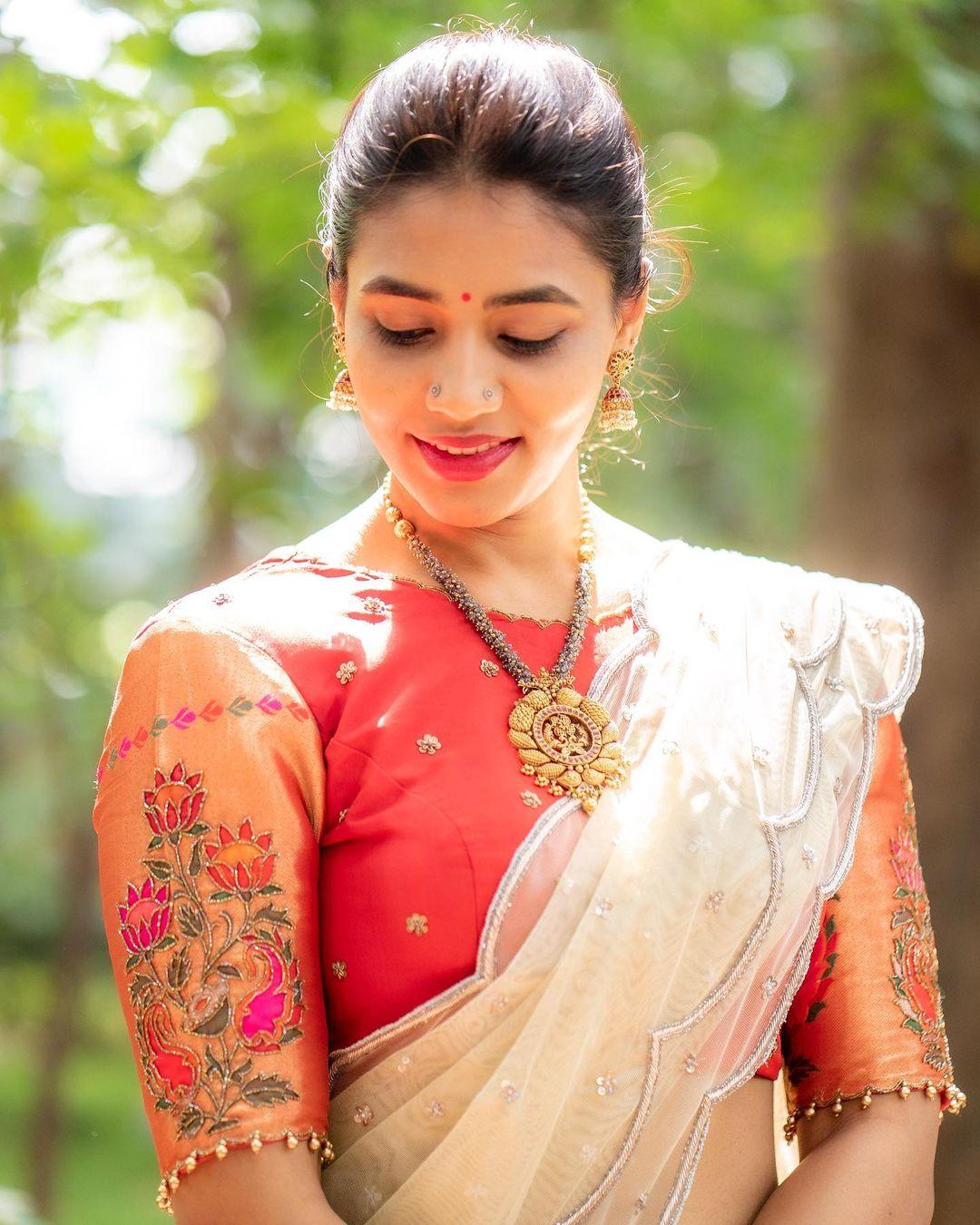 Exclusive hot and sexy photoshoot | Sapthami Gowda in half Saree hot and sexy photoshoot