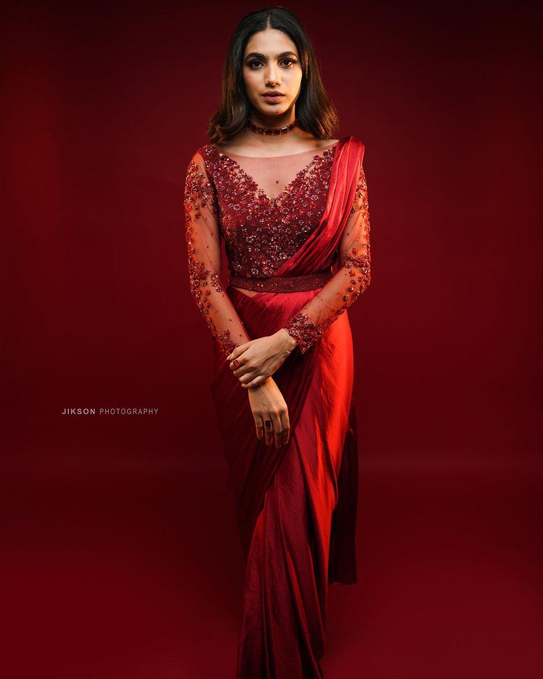 Exclusive hot and sexy photoshoot | Deepa Thomas in red lehanga hot and sexy photoshoot