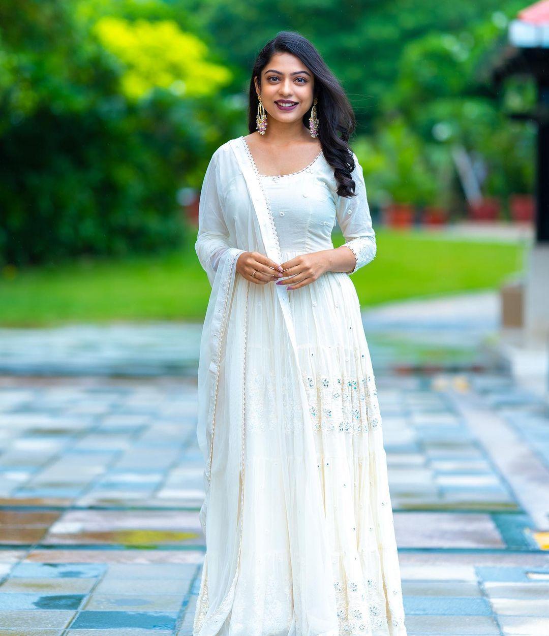 Exclusive hot and spicy photos | Varsha Bollamma in white churidhar hot photos gallery