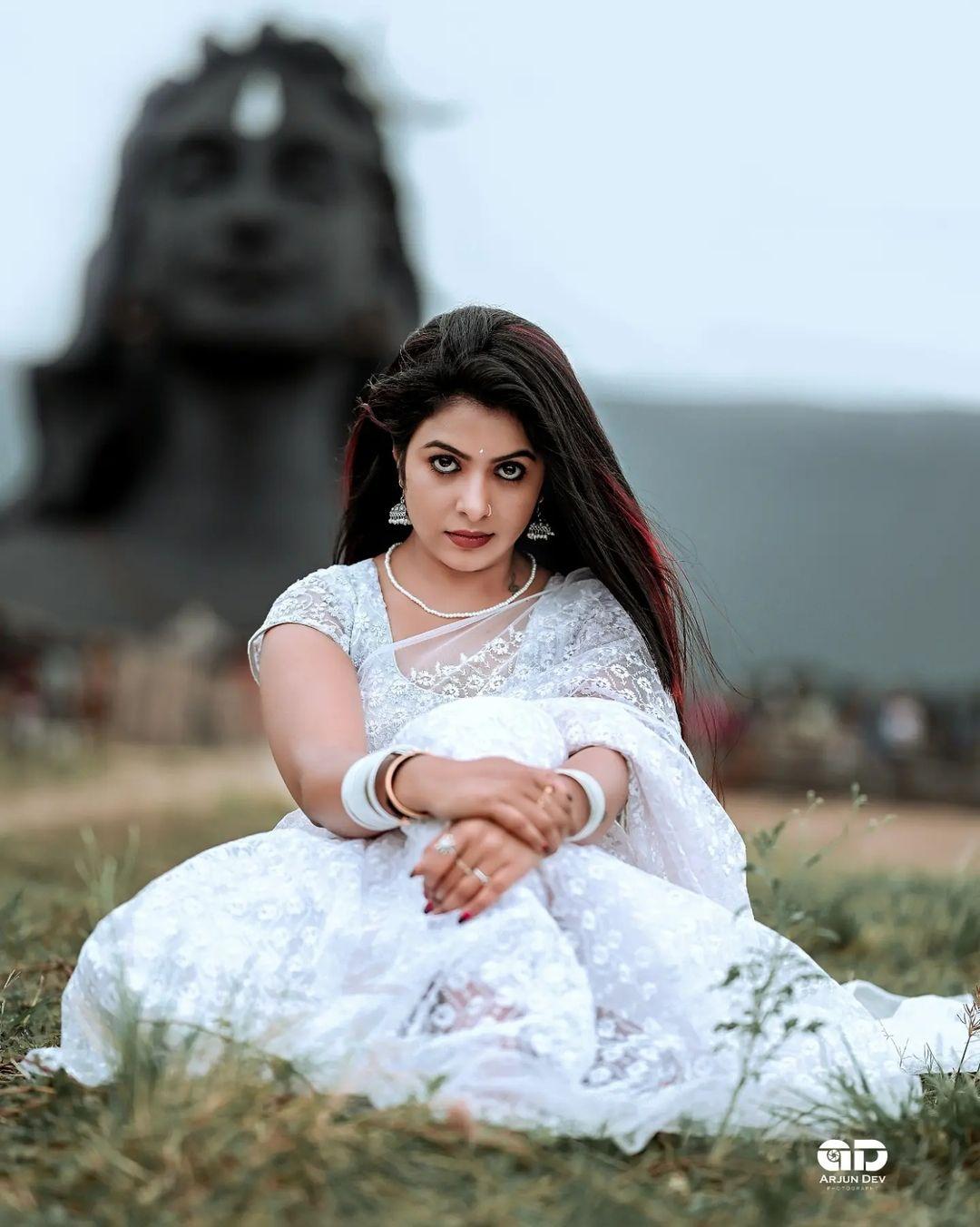 Television actress hot photos | Ardra Das in white transparent saree hot photos gallery