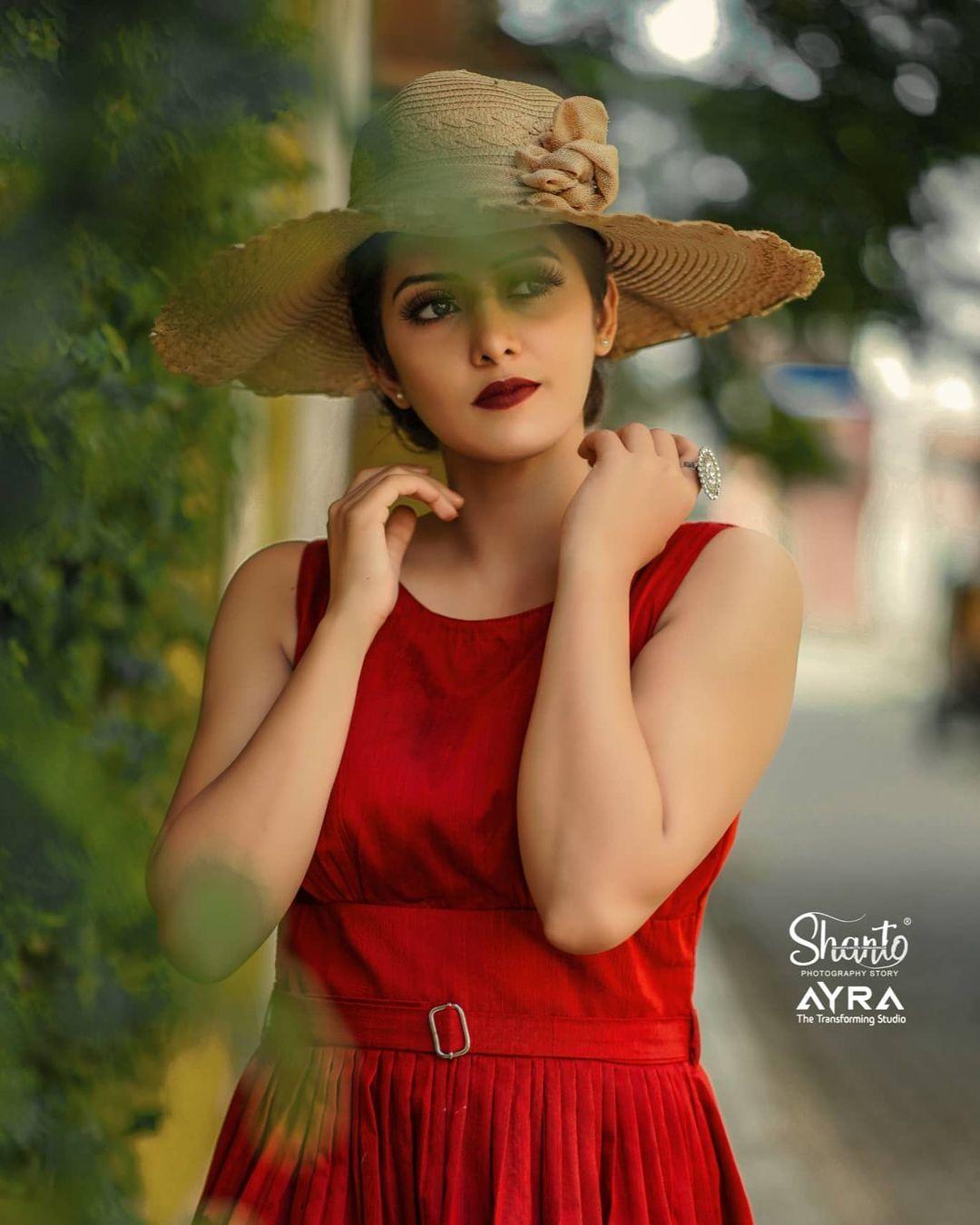 Exclusive very hot photos | Aadhya Prasad very stylish and glamorous photos in red dress