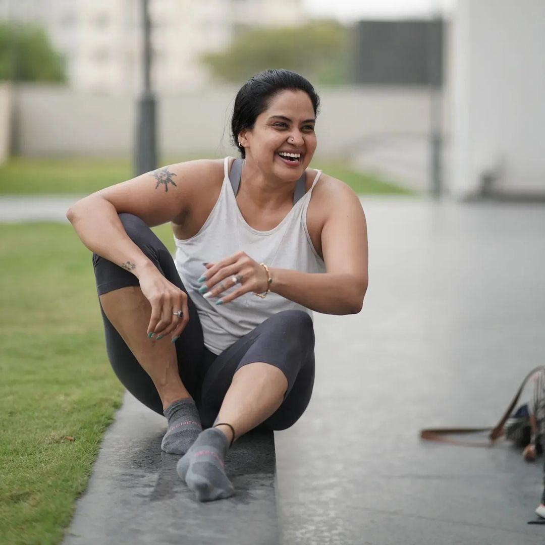 Pragathi in workout hot and sexy photoshoot