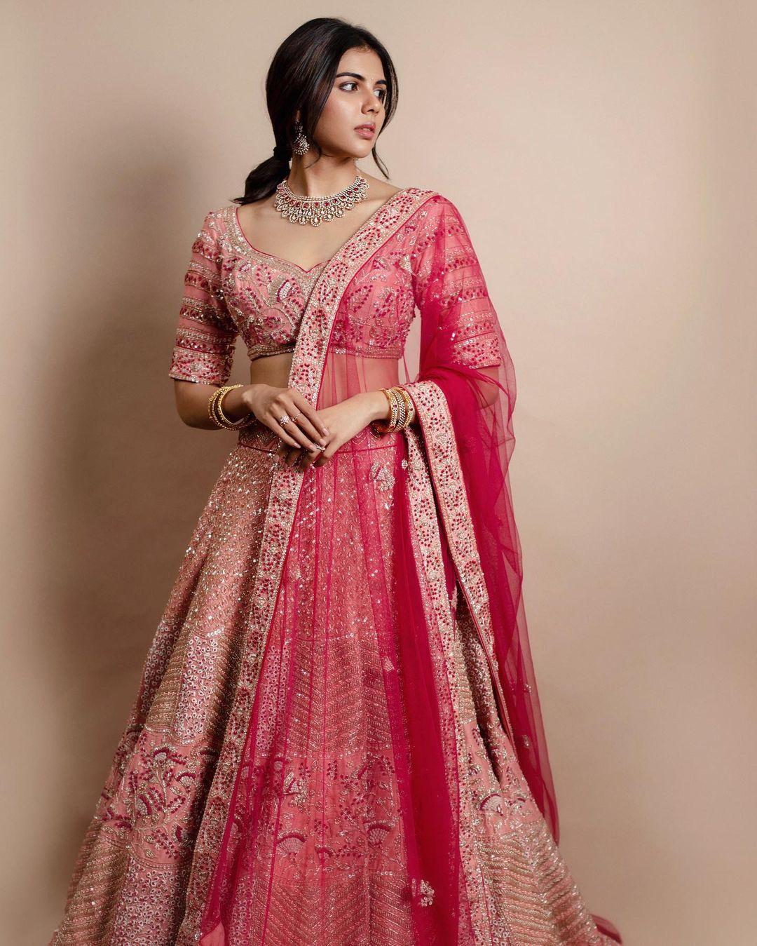 Beautiful and glamorous photos | Kalyani Priyadarshan in lehenga hot and sexy photoshoot
