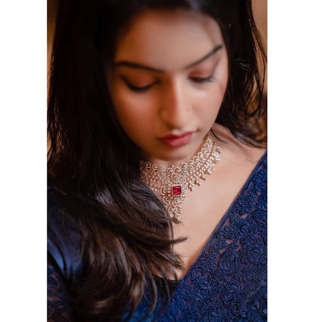 Cute and sexy photoshoot | Malavika Menon in royal blue dress looking very hot photos
