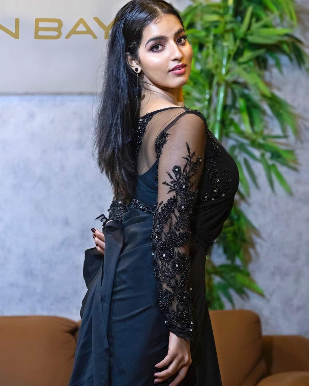 Exclusive very hot photos | Malavika Menon in transparent black saree hot and sexy photoshoot
