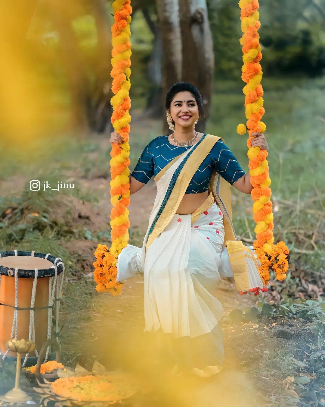 Glamorous and cute stills | Ameya Mathew in onam special hot and sexy photoshoot