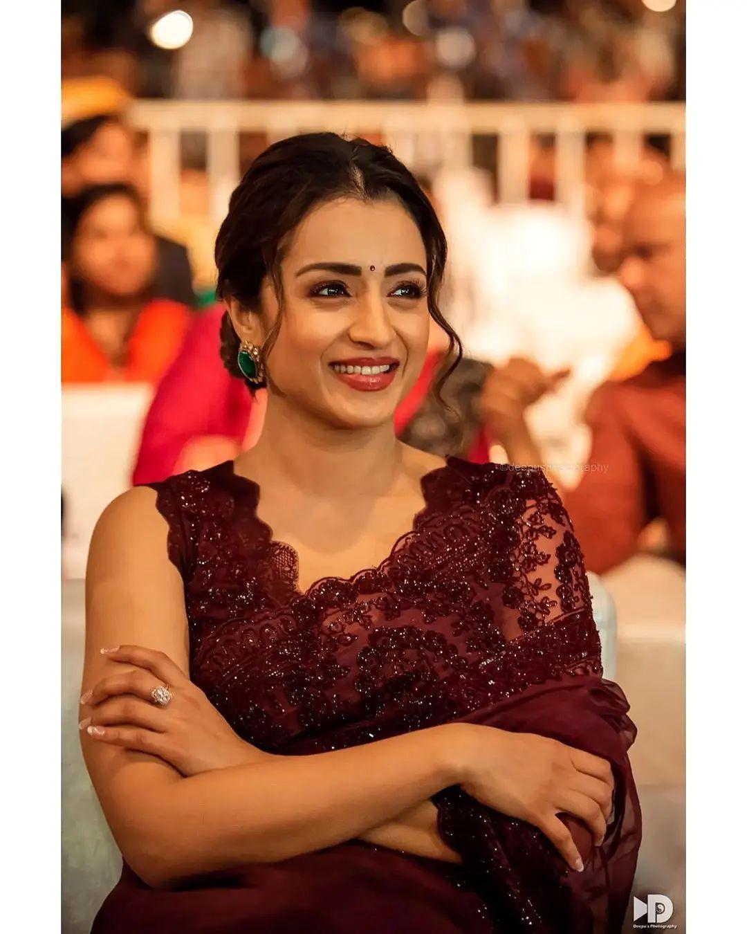 Beautiful and sexy photoshoot | Trisha Krishnan beautiful and sexy photoshoot in red transparent saree
