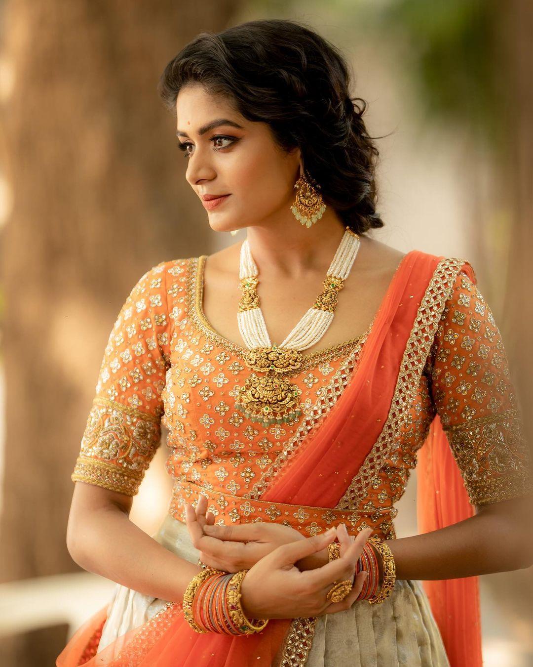 South Indian Actress hot photos | Actress Aditi Shankar Recent Navaratri Festival hot photos
