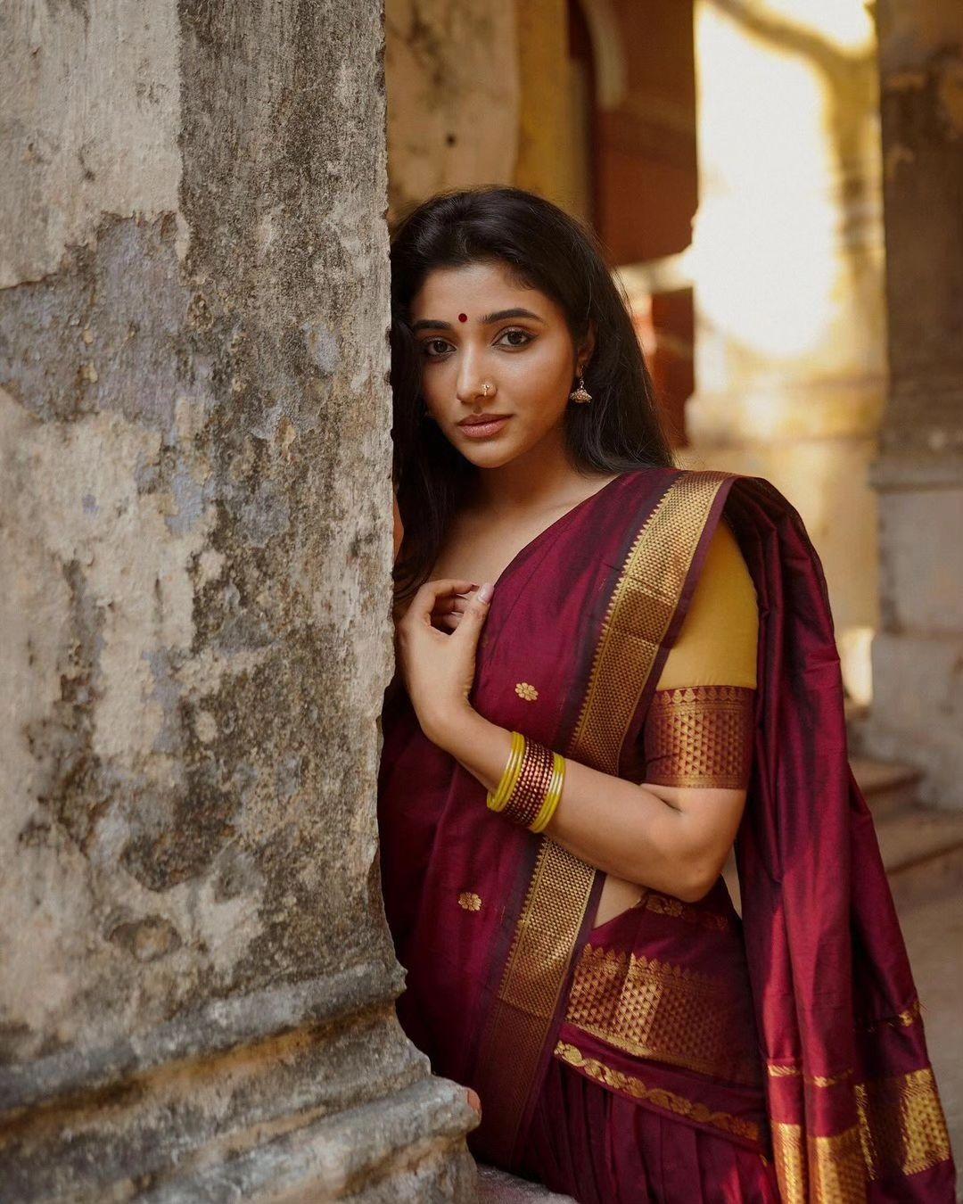 Mirna Menon exclusive hot and sexy saree photoshoot