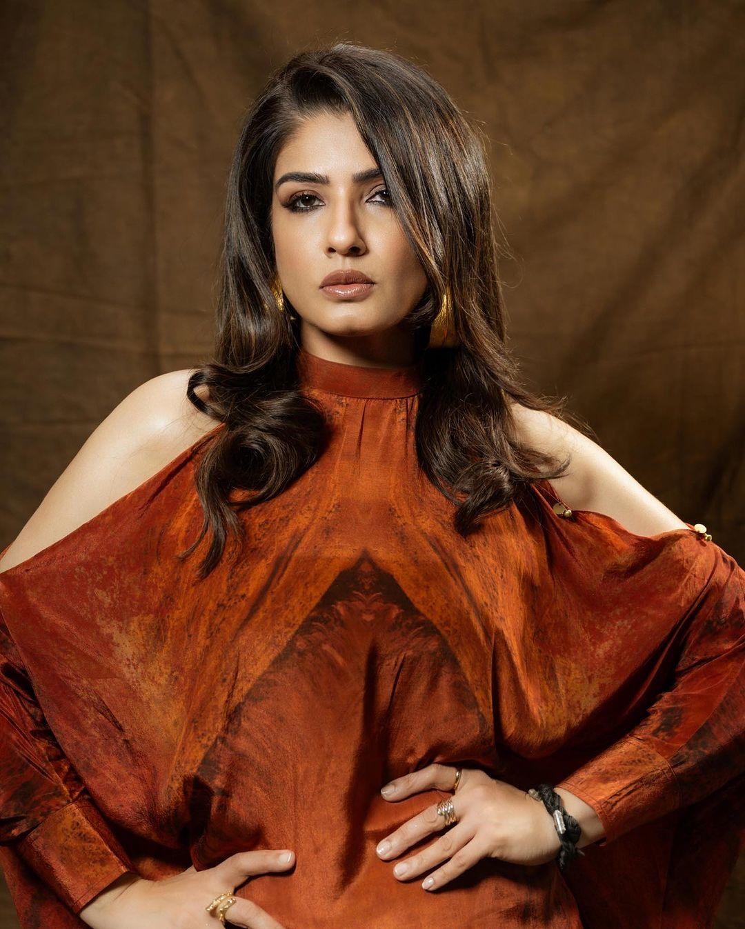 Actress | Raveena Tandon looking very glamorous and cute stills